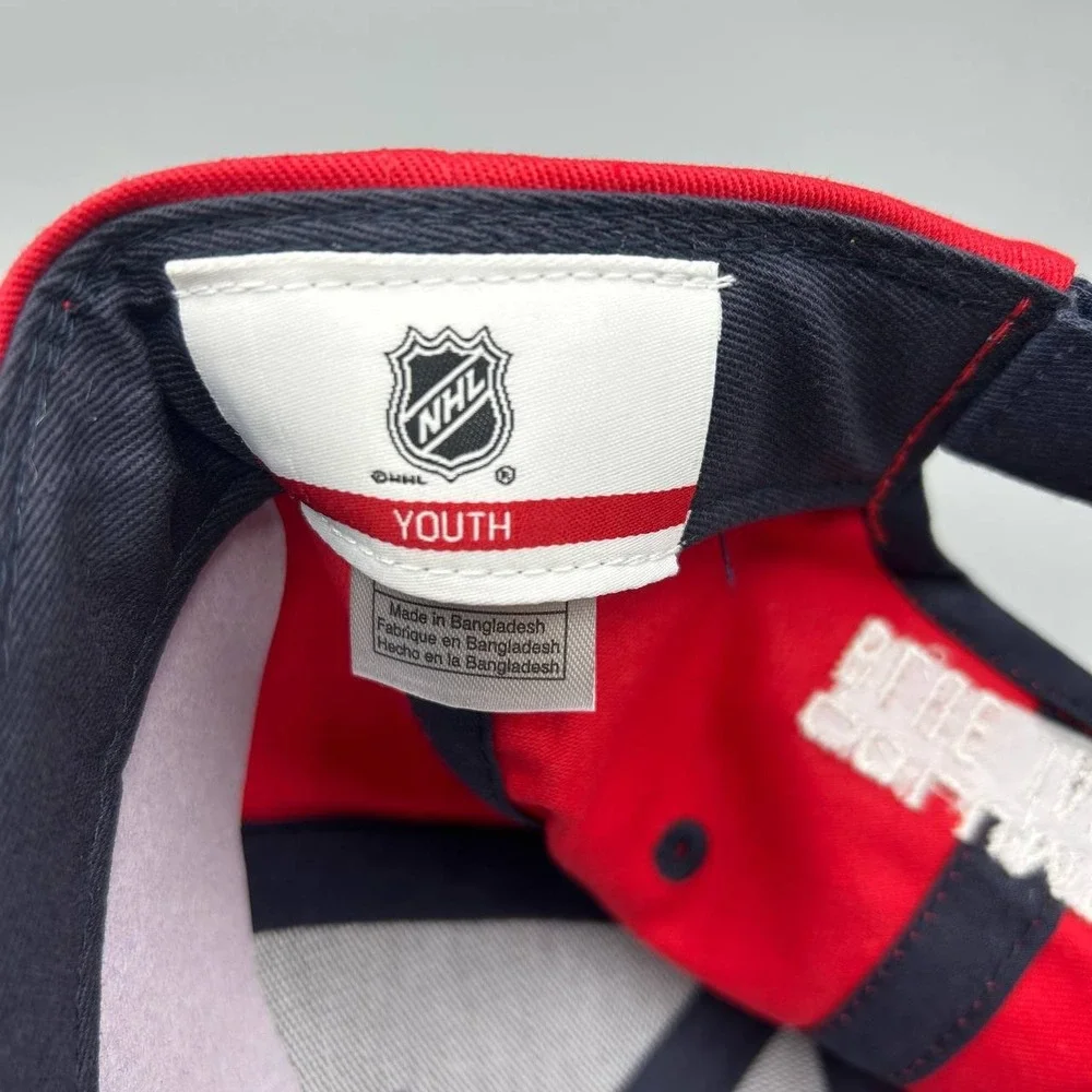 Columbus Blue Jackets‎ Hat Youth Red Embroidered NHL Strap Back Cap Cotton New
